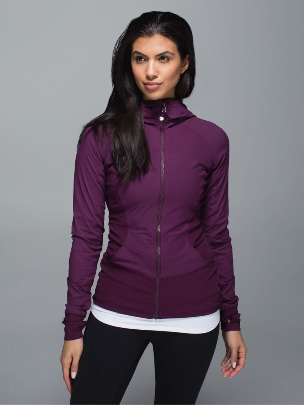 Lululemon Womens In Flux Reversible Hooded Purple Jacket Size 8